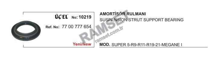 ÜÇEL AMORTİSÖR RULMANI (R9-R11-R19-R21-MGN-EXPRES-P205- P206-P305-P306-P307-P308-PARTNER-BERLİ